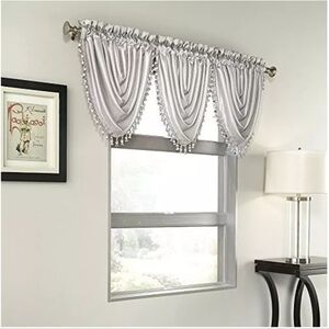 Annabella Faux silk valance-pearl